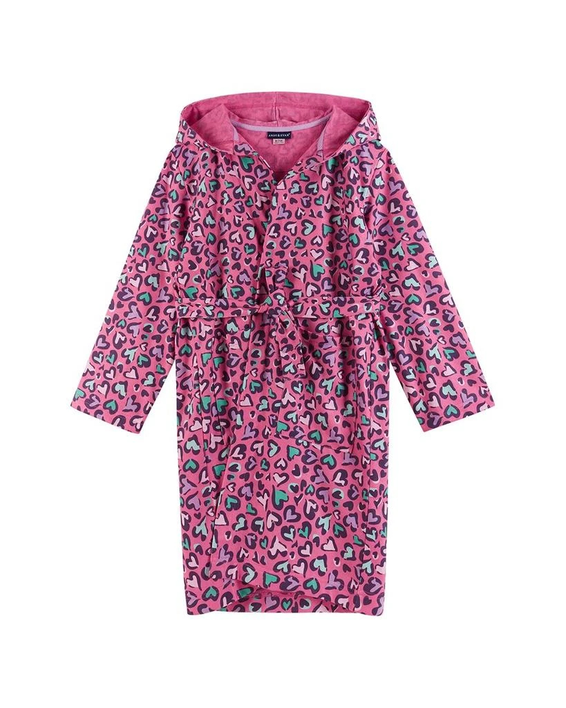 Andy & Evan Heart Printed Jersey Knit Robe 1