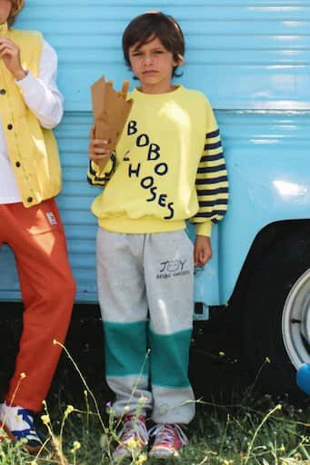 BOBO CHOSES Logo striped cotton jersey sweatshirt 5