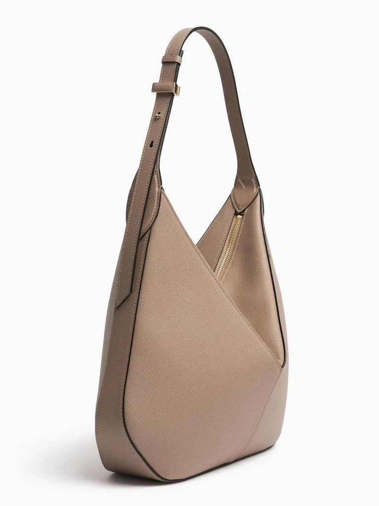 VALEXTRA Small Vivi Leather Hobo Bag 1