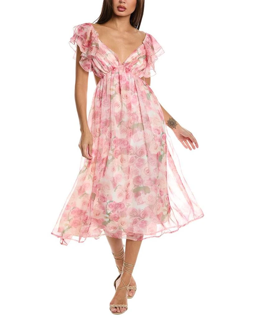 pink and green midi dress Pink & Emerald Floral Midi Dress – Olive You Kids Clothing