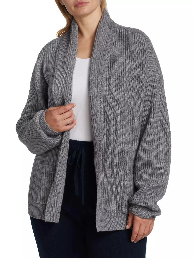 Minnie Rose Ribbed Cashmere-Blend Cardigan 3