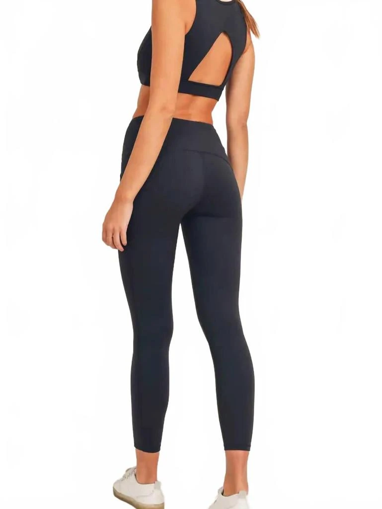 mono b No Front Seam Lycra-Blend Swoop Leggings In Black 3