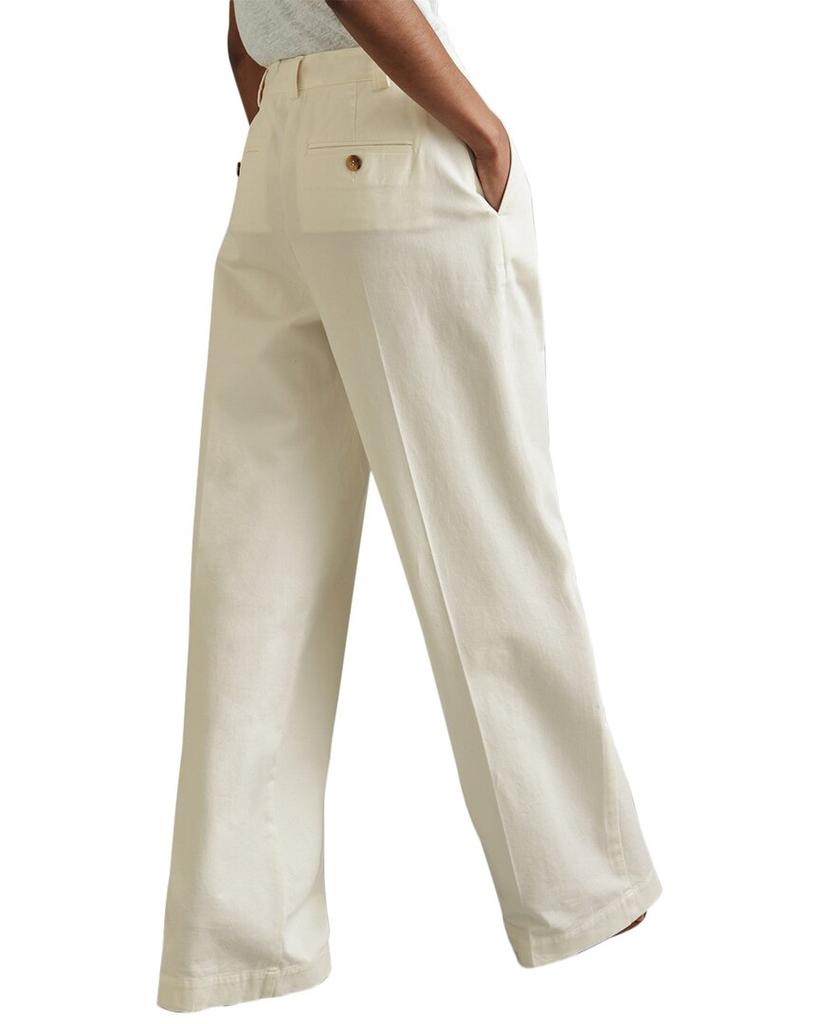REISS Astrid Wide Leg Pleat Front Trouser