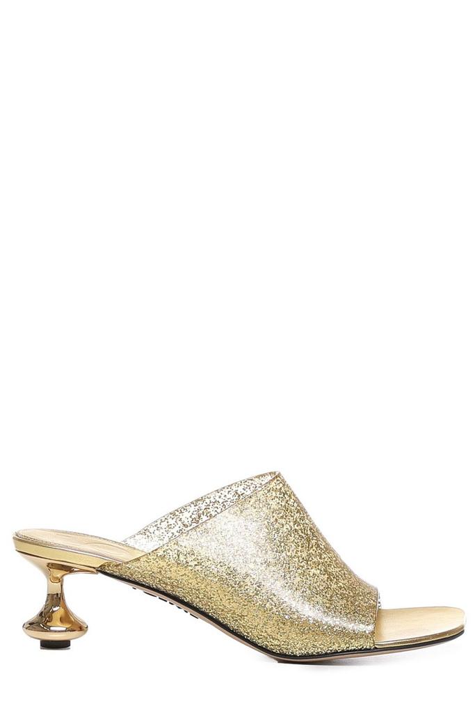Loewe Loewe White Leather Petal Thong Mules Women's IT 36