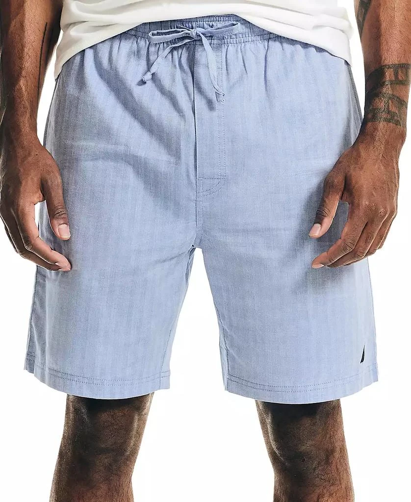 Nautica Men's Sleepwear, Blue Herringbone Short 1