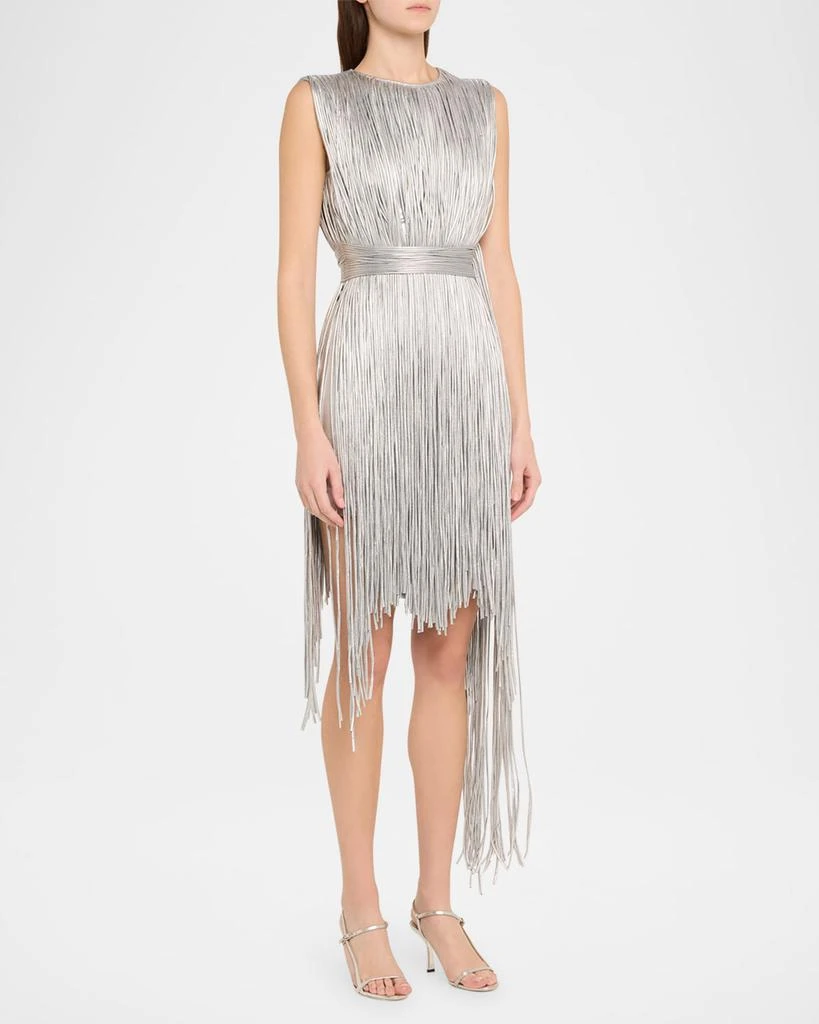 AREA Metallic Fringe Mini Dress 4