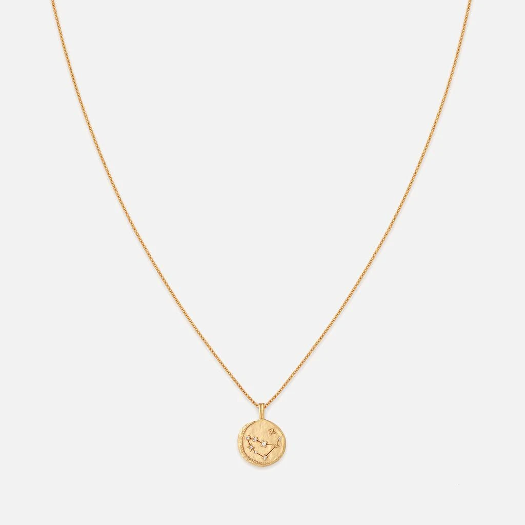 ASTRID & MIYU Capricorn Zodiac 18-Karat Gold-Plated Recycled Sterling Silver Necklace 1