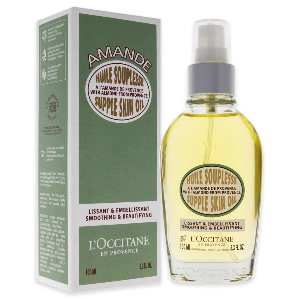L'Occitane Almond Supple Skin Oil For Unisex 3.4 oz Body Oil 3