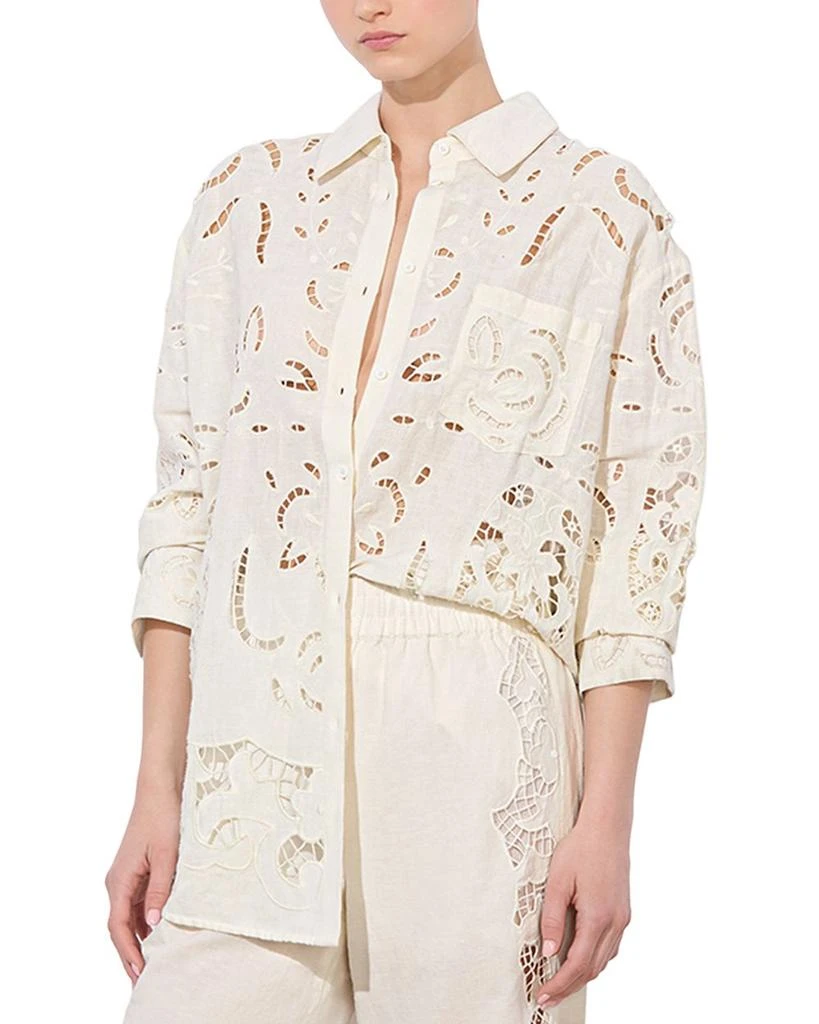 Alice + Olivia Finely Laser Cut Shirt 4