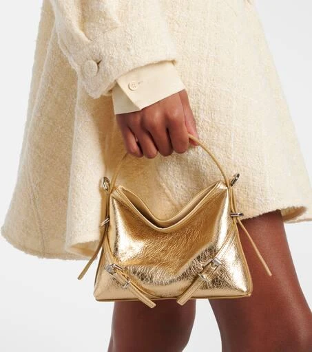 Givenchy Voyou Nano metallic leather tote bag 2