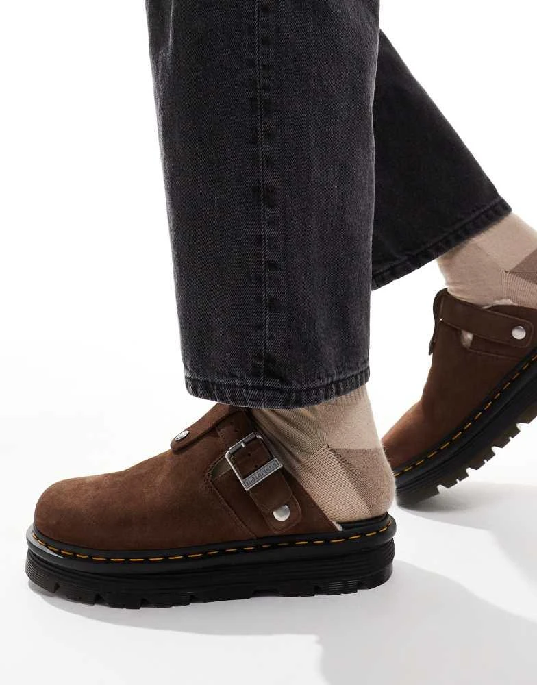 Dr. Martens Dr Martens ZebZag mules in brown suede 1