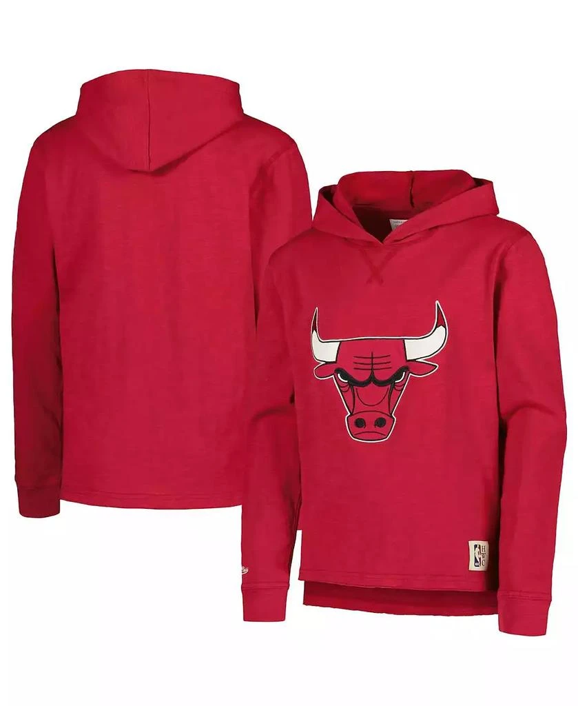 Mitchell & Ness Men's Big Boys and Girls Red Chicago Bulls Hardwood Classics Legendary Slub Lightweight Pullover Hoodie 1