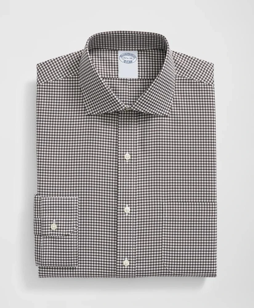 Brooks Brothers Stretch Supima® Cotton Non-Iron English Spread Collar, Gingham Dress Shirt 3