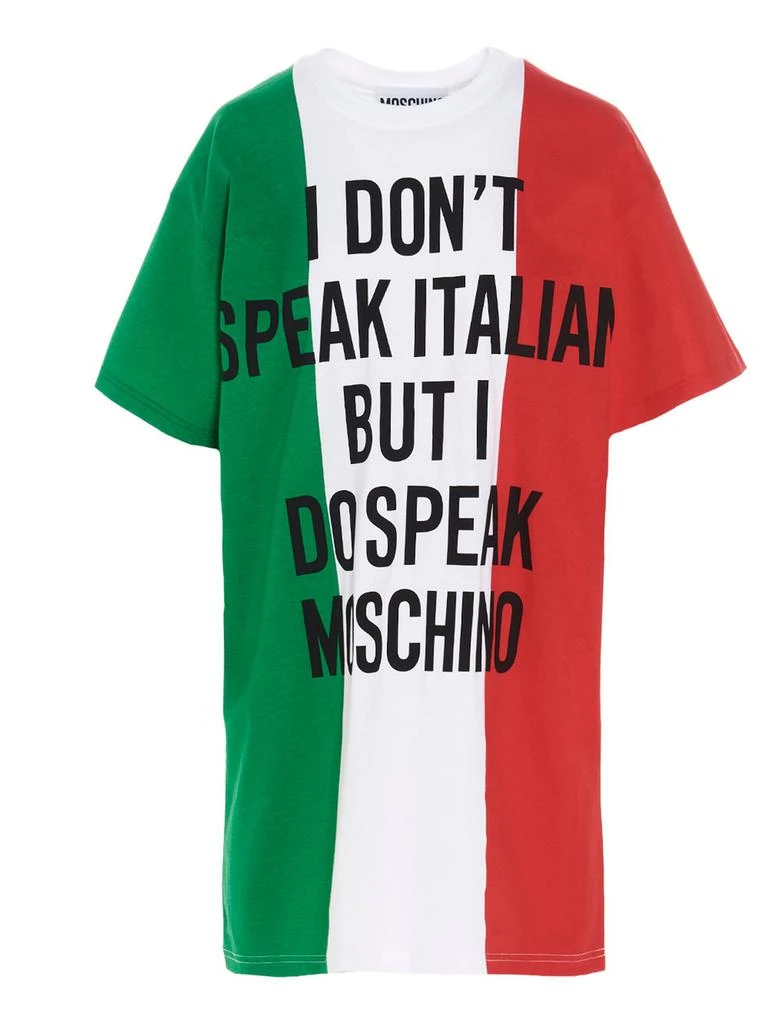 Moschino Moschino Italian Slogan Print T-Shirt Dress 1
