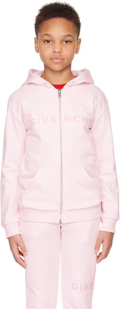 Givenchy Kids Pink Zip Hoodie