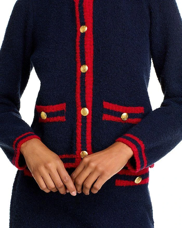 AQUA Bouclé Tipped Cardigan - Exclusive 5