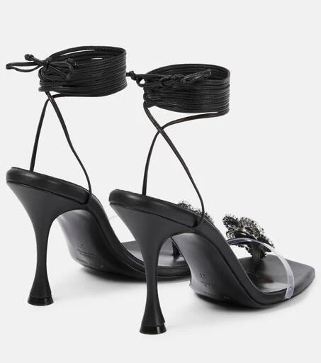 Magda Butrym Embellished leather and PVC sandals 3