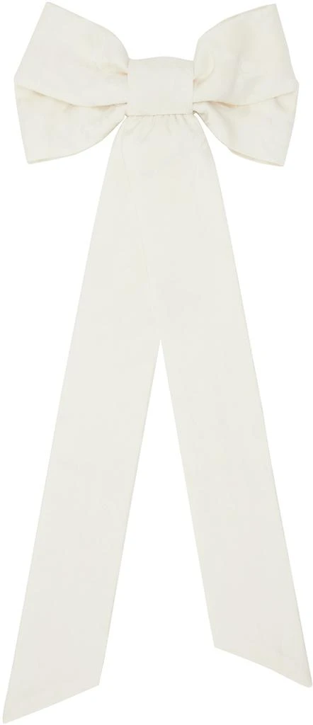 BODE Off-White Football Jacquard Bow Hair Clip 1