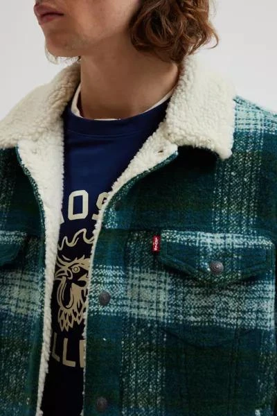 Levi's Levi’s® Type 3 Plaid Fleece-Lined Trucker Jacket 5
