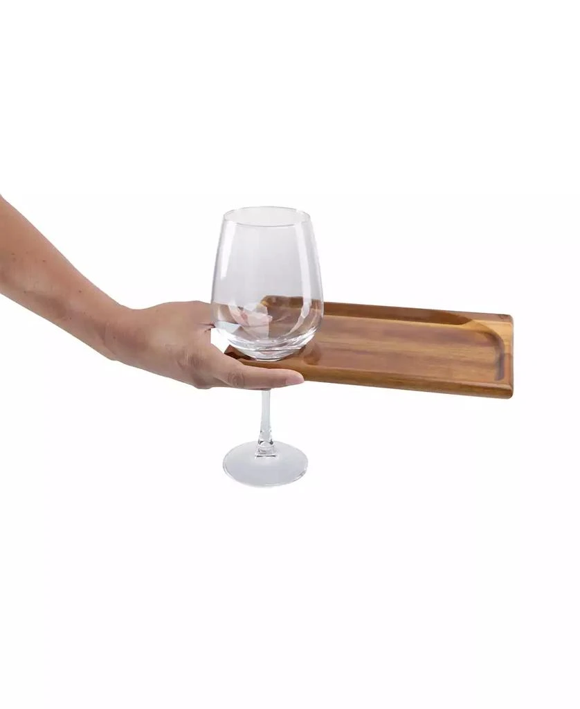 Toscana Rectangle Wine Appetizer Plates, Set of 4 4