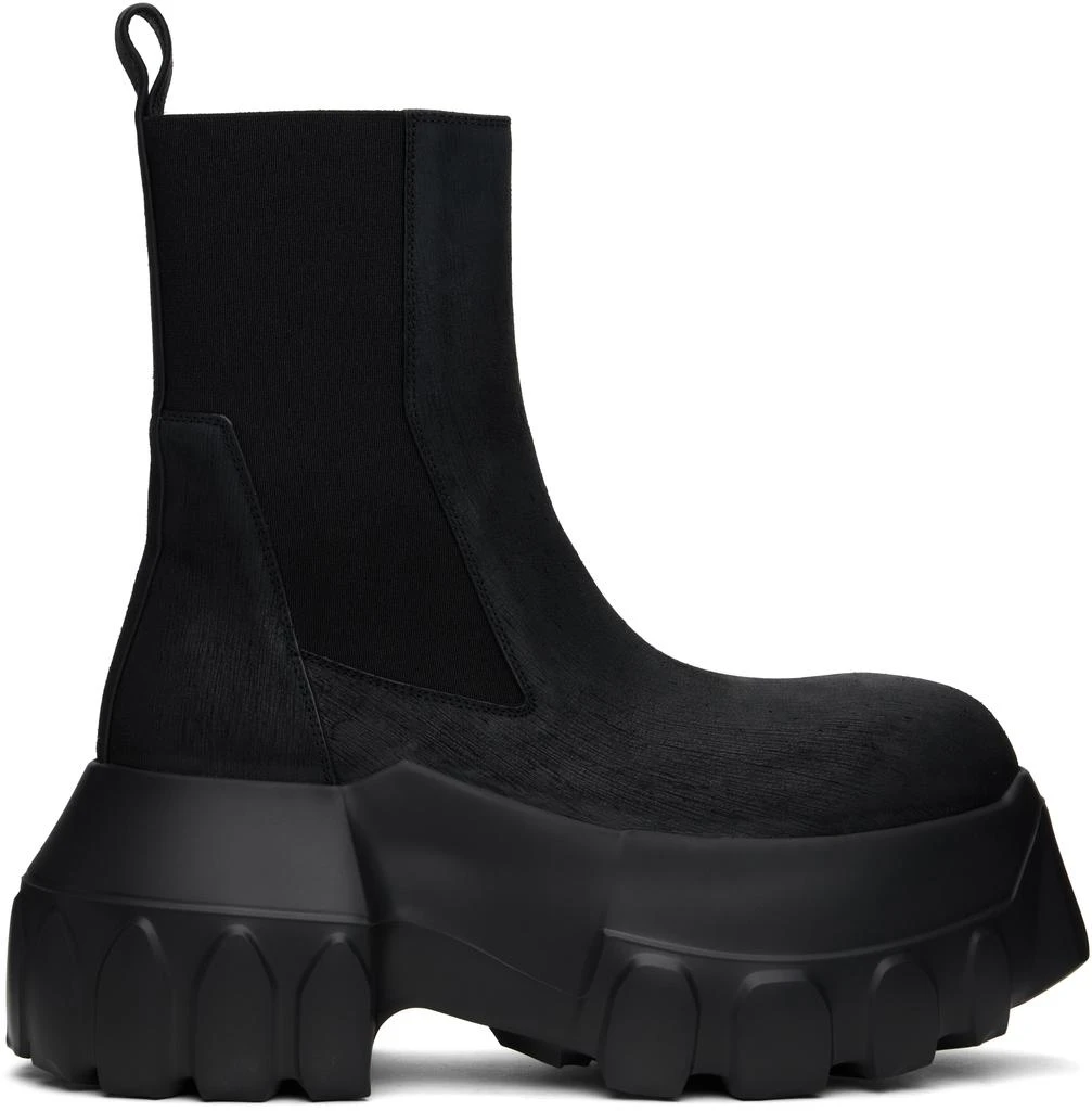 Rick Owens Black Hollywood Beatle Mega Tractor Chelsea Boots 1