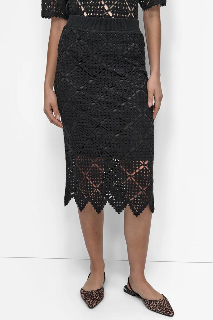 DKNY CROCHET MIDI PENCIL SKIRT