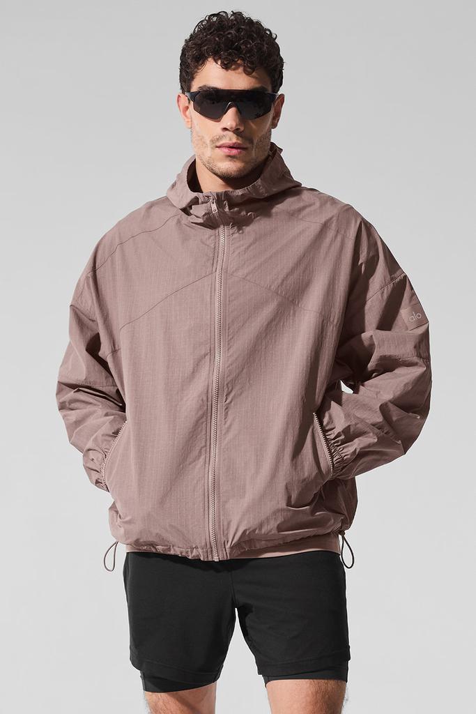 Alo Vantage Nylon Ripstop Track Jacket - Mushroom