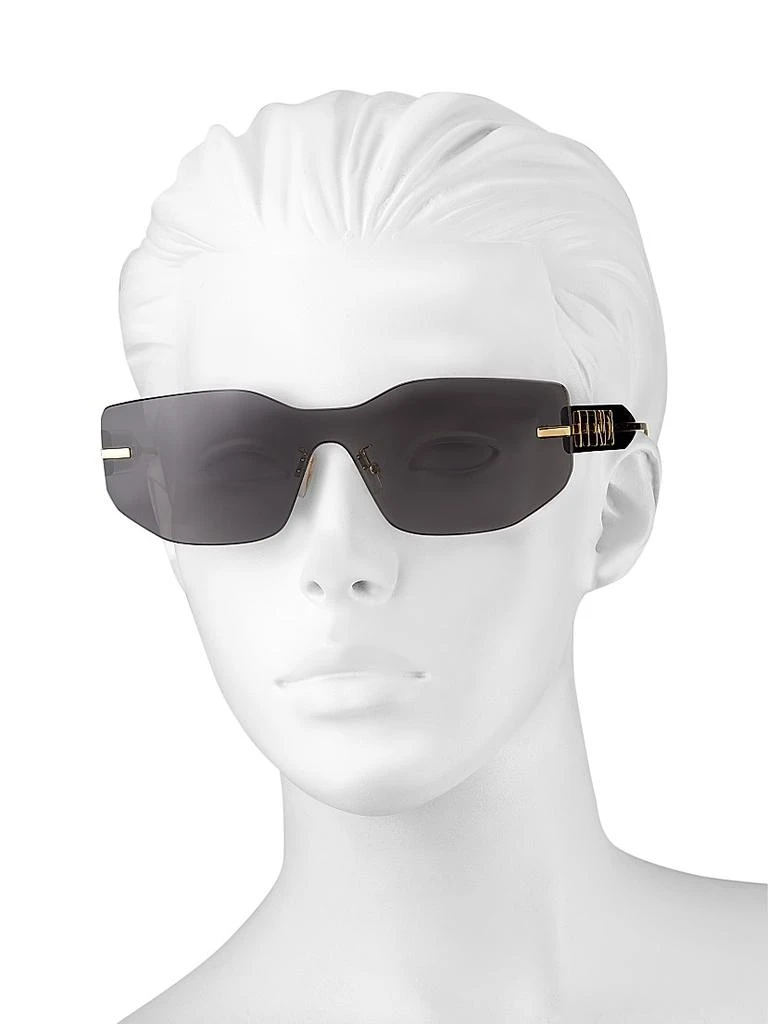 Fendi Fendigraphy Shield Sunglasses FENDI Fendigraphy 99mm Geometric Statement Sunglasses  main image 3