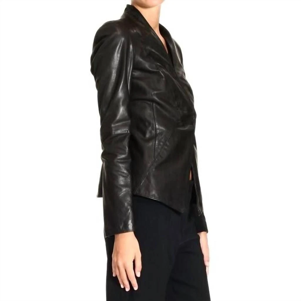 Emporio Armani Women's Leather Jacket In Brown 2