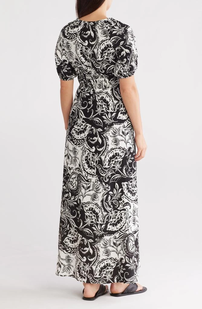 Ellen Tracy Short Sleeve Empire Waist Maxi Dress 2