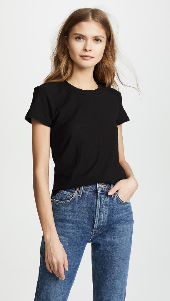 James Perse Sheer Slub Crew Neck Tee