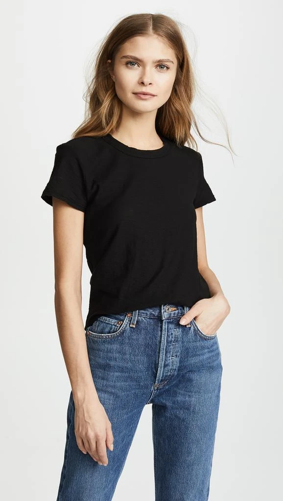 James Perse Sheer Slub Crew Neck Tee 1