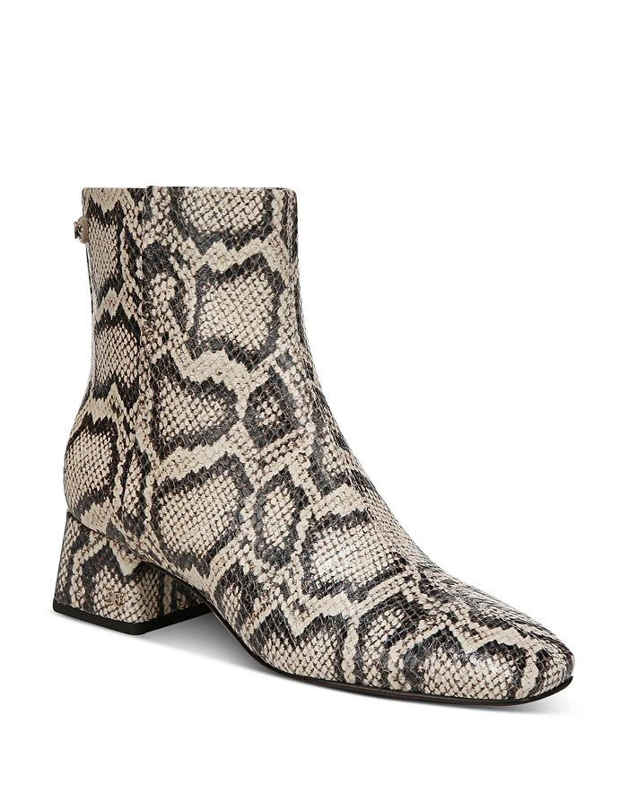 Sam Edelman Women's Paige 2 Square Toe Printed Block Heel Ankle Booties 1