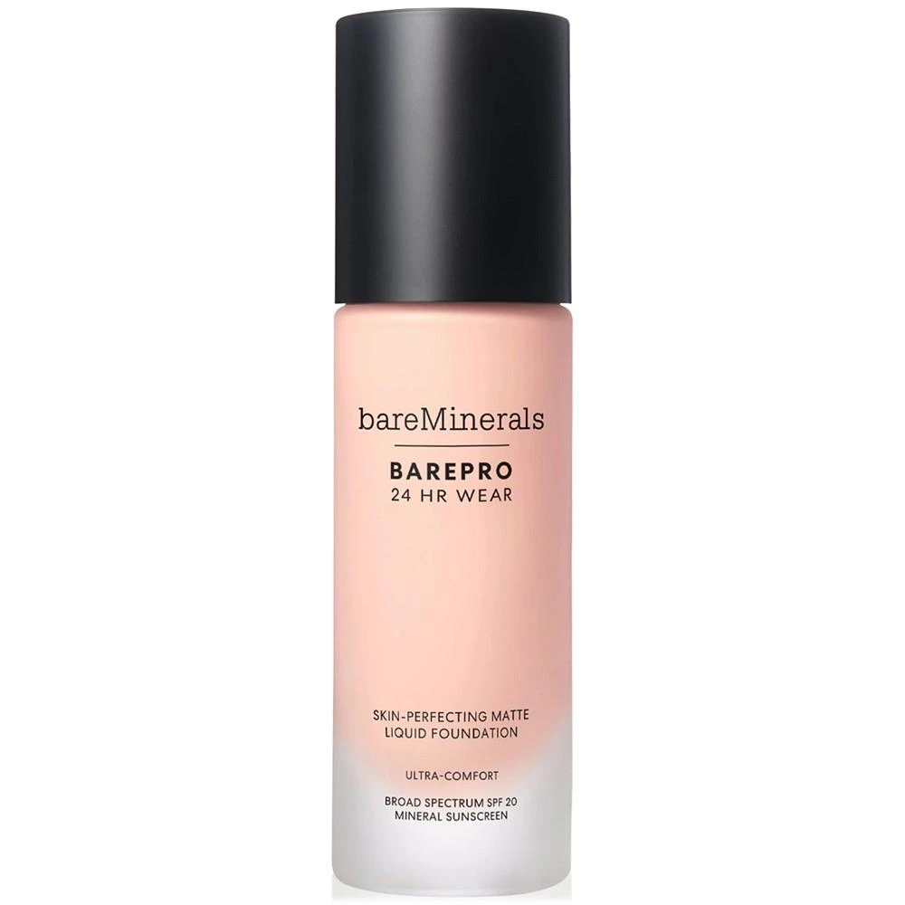 bareMinerals BAREPRO 24HR Wear Skin-Perfecting Matte Liquid Foundation Mineral SPF 20, 1 oz. 1