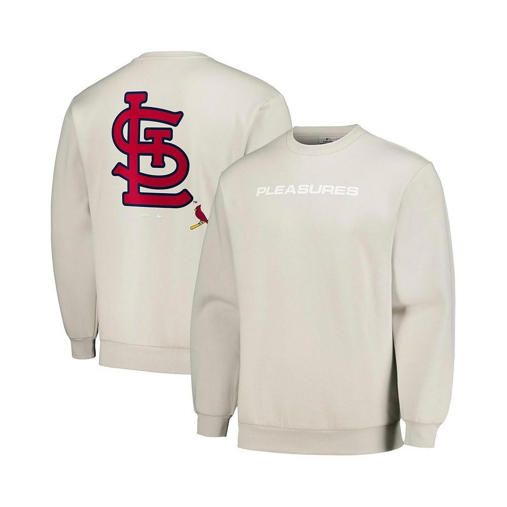 PLEASURES Men's Gray St. Louis Cardinals Ballpark Pullover Sweatshirt