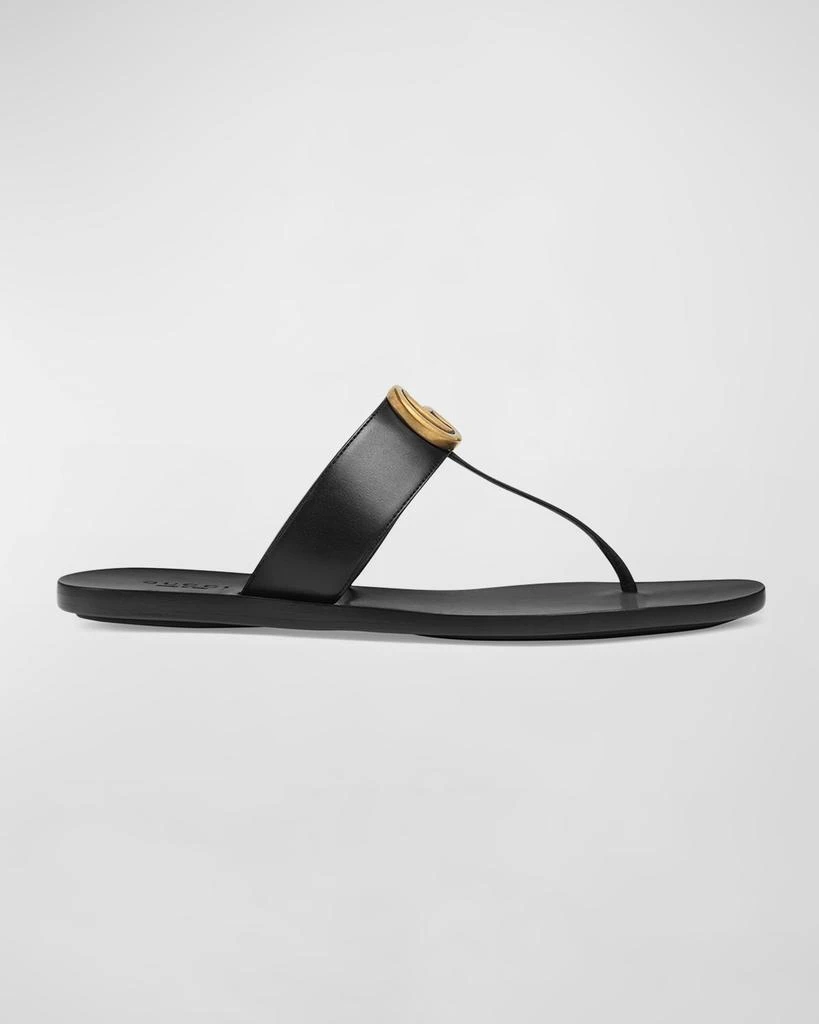 Gucci Flat Marmont Leather Thong 1