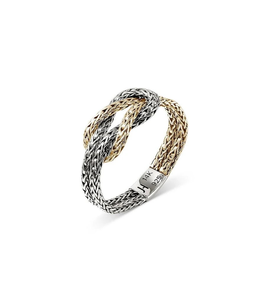 John Hardy 14K Yellow Gold & Sterling Silver Love Knot Ring 1