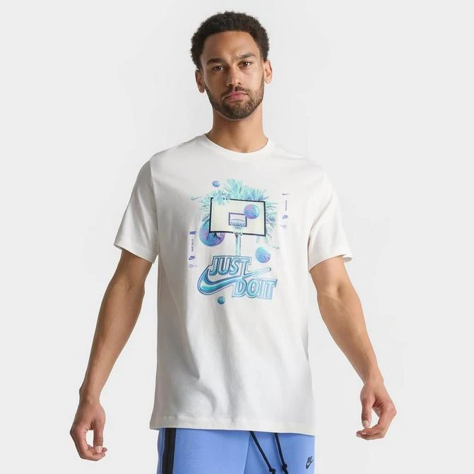 NIKE Men's Nike Basketball Iridescent Hoop Graphic T-Shirt 1