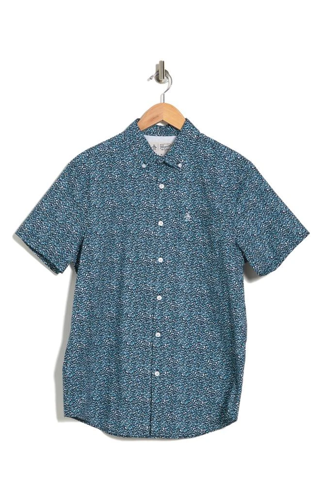 Original Penguin Short Sleeve Ditsy Floral Button-Up Shirt 3