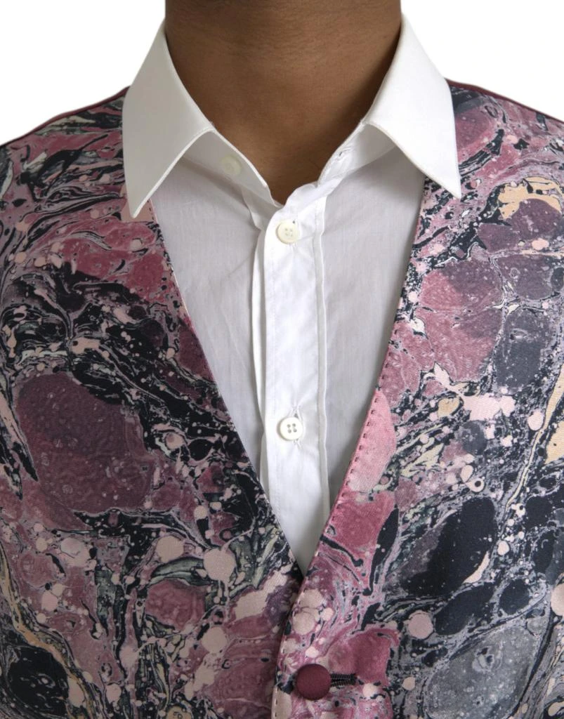 Dolce & Gabbana Dolce & Gabbana Multicolor Galaxy Silk Waistcoat Formal Vest 4