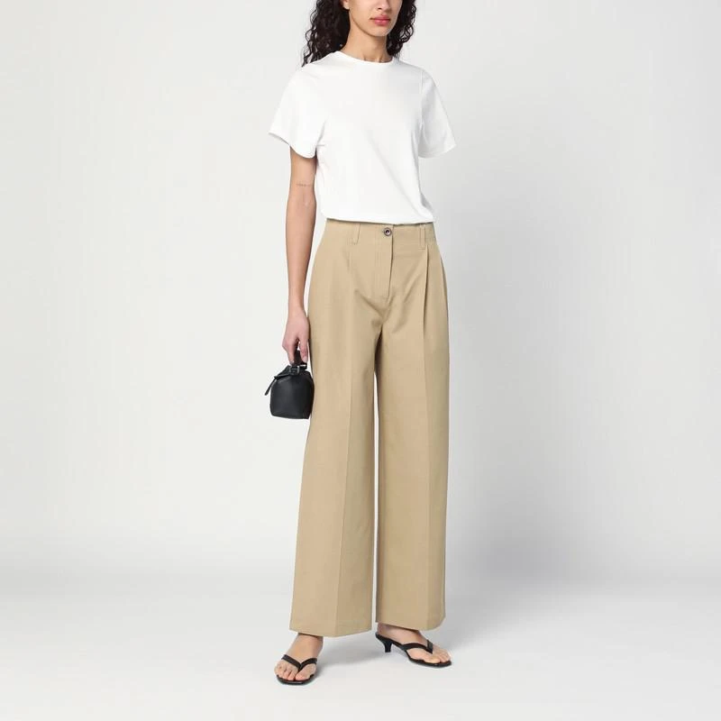 Totême Desert-coloured pants in cotton 2