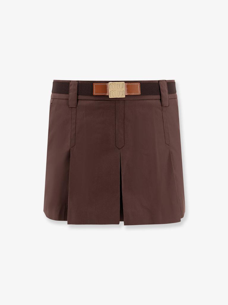 Miu Miu Miu Miu Paisley-Printed Drawstring Mini Skirt