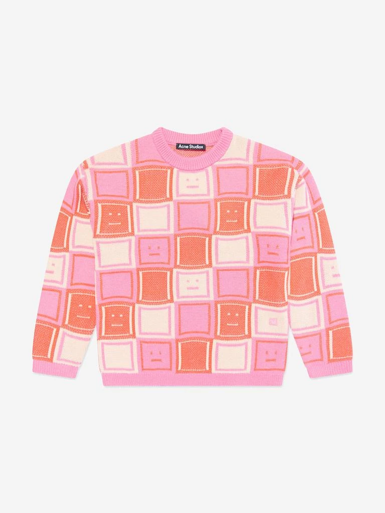 Acne Studios Acne Studios Kids Klock Wool Knitted Jumper in Pink 1