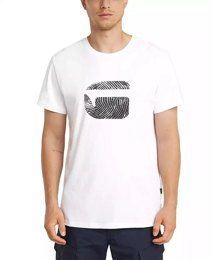 G-Star Men's Short Sleeve Fingerprint Logo Graphic T-Shirt 1