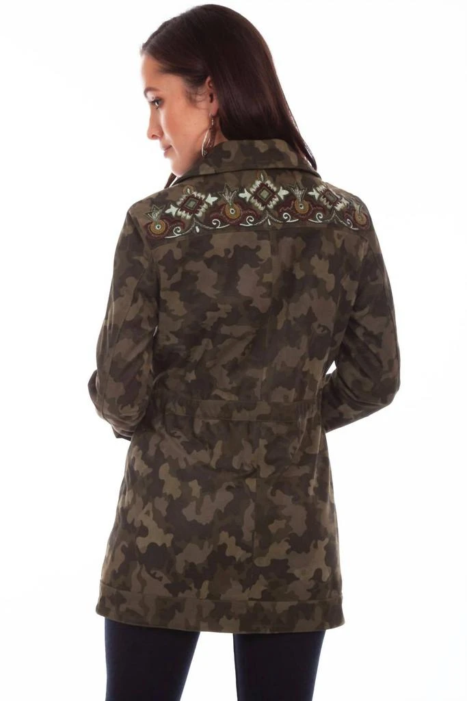 Scully Camouflage/embro Jacket In Olive 3