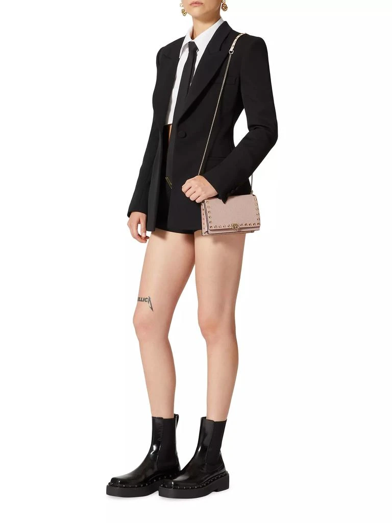 Valentino Grainy Calfskin Pouch With Rockstud Chain 2