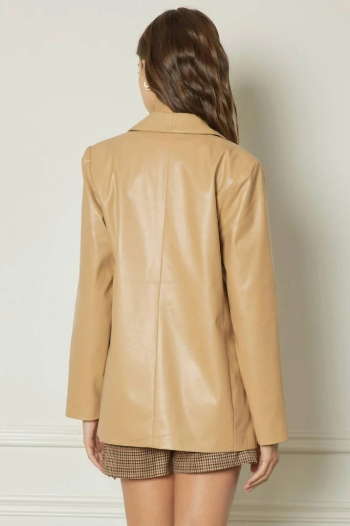 entro Entro - Happy Hour Faux Leather Blazer 3