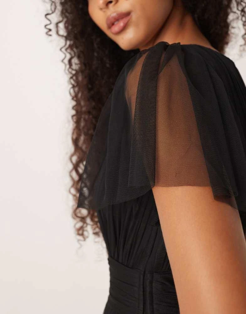 lace and beads black dress BLACK CRYSTAL BEADED DRESS | CULT MIA main image 1