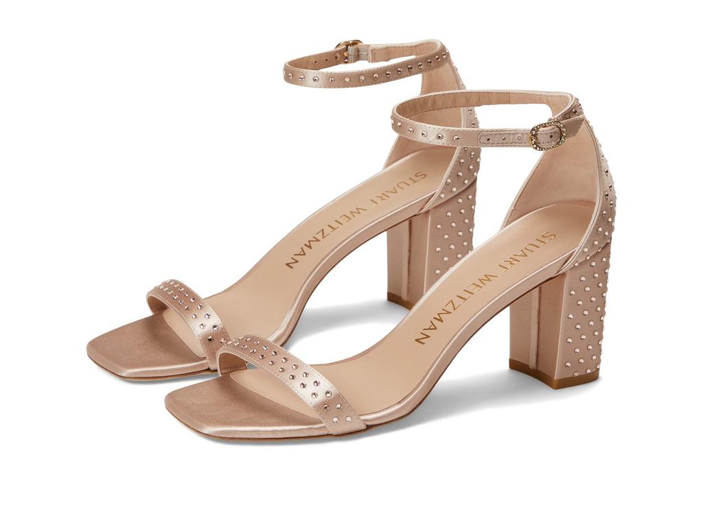 Stuart Weitzman Nudistcurve 75 Block Shine Sandal