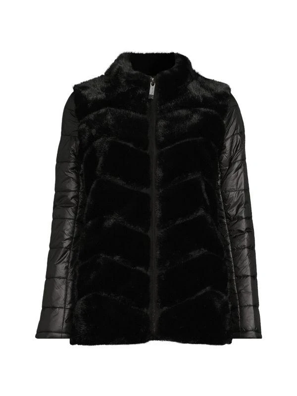 BELLE FARE Faux Mink Fur Puffer Jacket 3